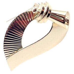 Vintage! Authentic Cartier 14k Yellow Gold Art Deco Brooch Pin